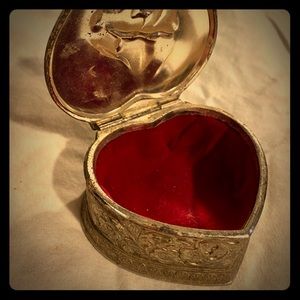 Vintage Heart Shaped Jewelry Box
